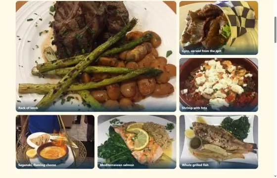 Sample restaurant website built from the restaurant's own photos, the kind of preview a cold email with website preview links to